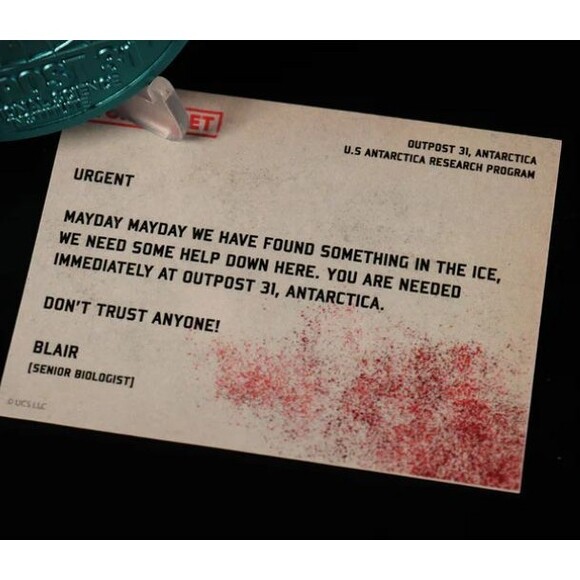 The Thing Limited Edition Outpost 31 Medallion Embossed Collectible Figurine - Picture 5 of 5